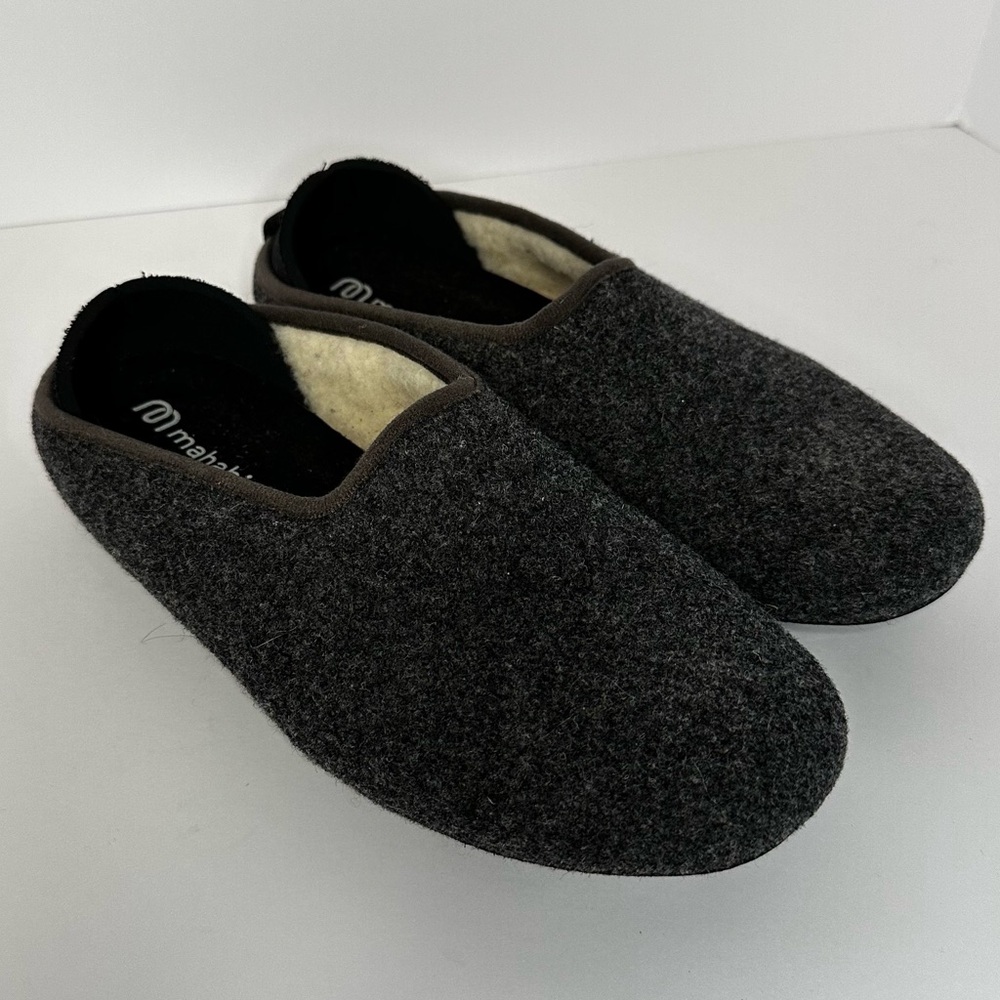 Mahabis Classic Wool Grey Slippers Women's Size EU 39 US 8 - Picture 4 of 8